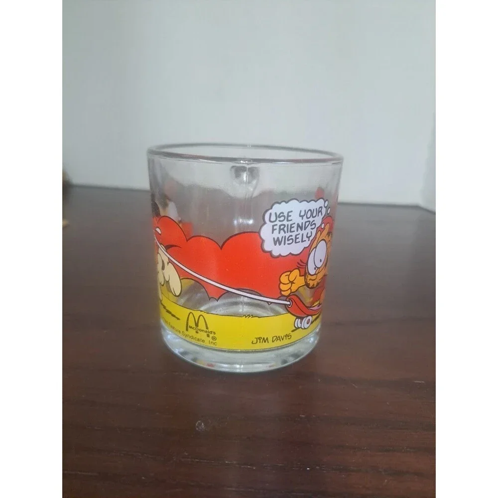 1978 McDonalds Anchor Hocking Garfield Use Your Friends Wisely  Mug
